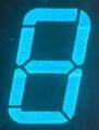 Close-up of all segments lit