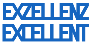 Preview of font showing text "EXZELLENZ EXCELLENT".